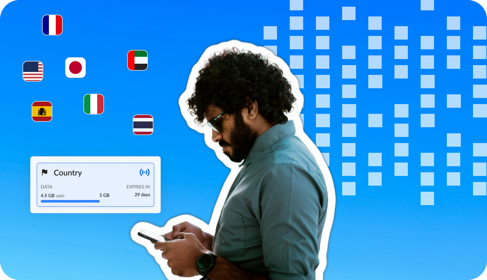 Traveler checking phone